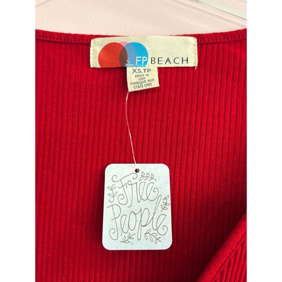 Free People One Mini Dress in Red. Size XS NWT - Picture 5 of 5